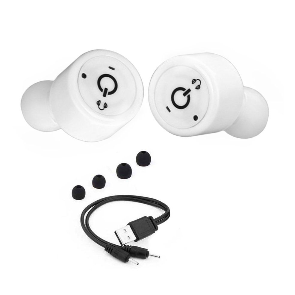X1T Mini Wireless Earbuds With Mic True Bass Stereo In-Ear Type Earphone-White