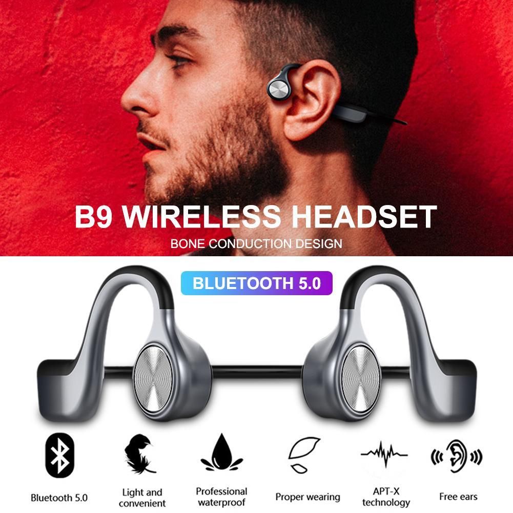 Wireless Bone Conduction Headphones Bluetooth 5.0 Binaural Stereo Bone Headset