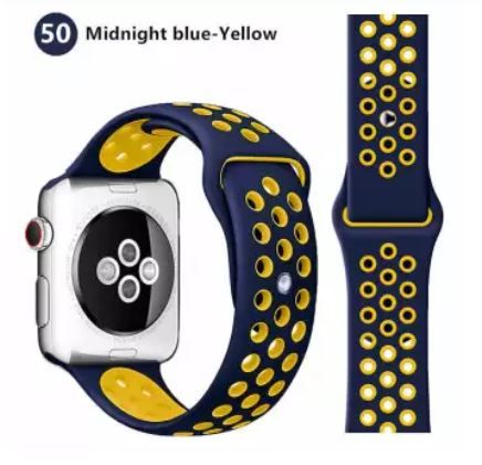 Silicone Strap For Smart iwatch band 42mm 44mm Breathable sports wristband strap 42mm 44mm bracelet for iwatch series 5 4 3 42mm/ 44mm strap