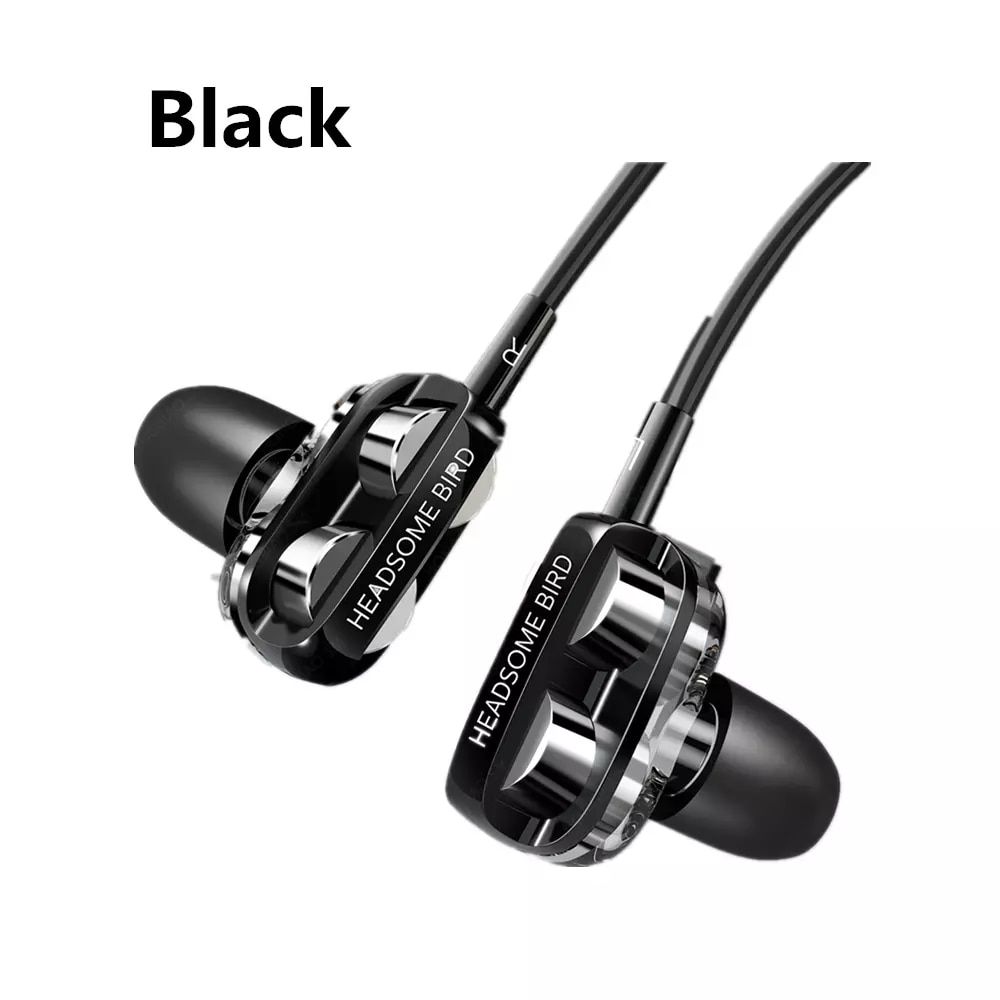 AIKSWE 3.5mm Wired In-Ear Dynamic Earphones Subwoofer With Mic Earpiece Comforted Earbud Volume Control Stereo Sport Headset
