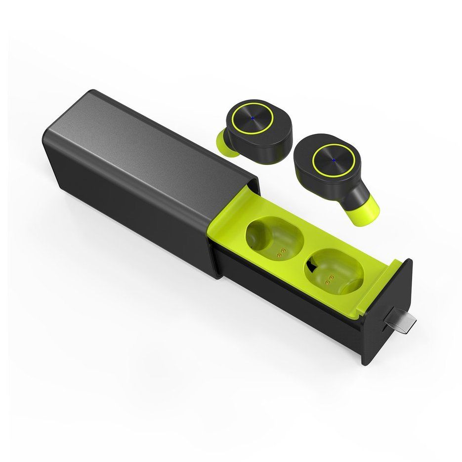 Qp-W10 V4.2 Twins Wireless In-Ear Earphones Magnetic Charger Box Green
