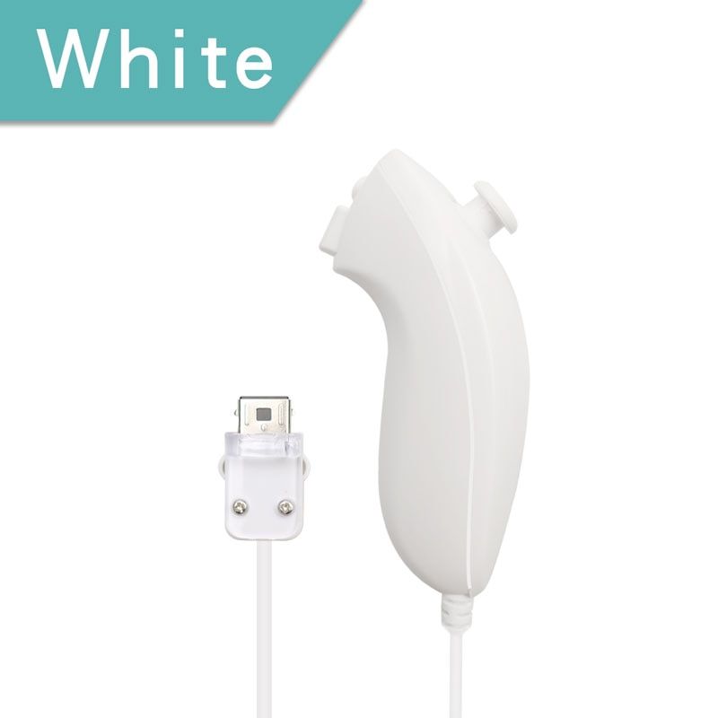 For Nintendo Wii Game Controller 5 colors Nunchuck Hand Curved Game Handle Controller Nunchuk For Wii Gamepad Accessories