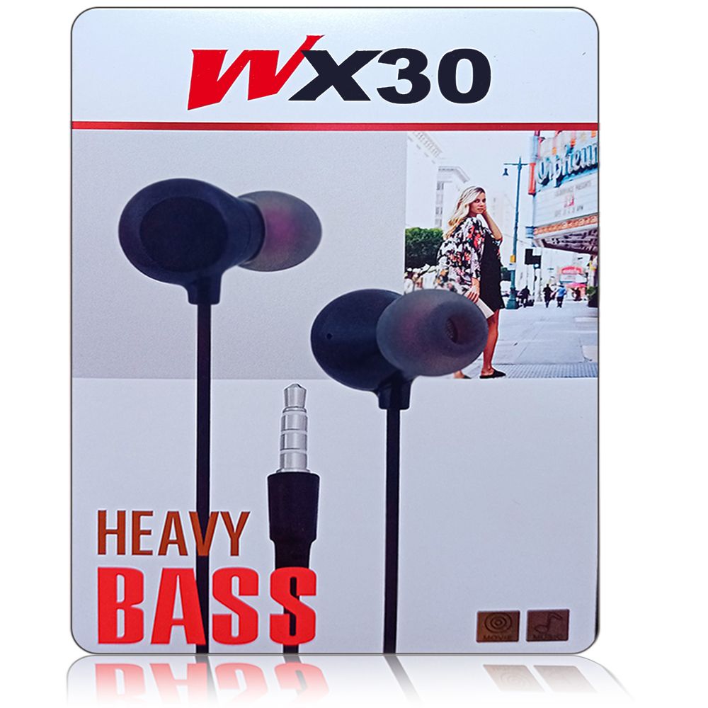 WX30 3.5mm Heavy Bass Stereo In Ear Headphone Music in Ear Stereo Headphone