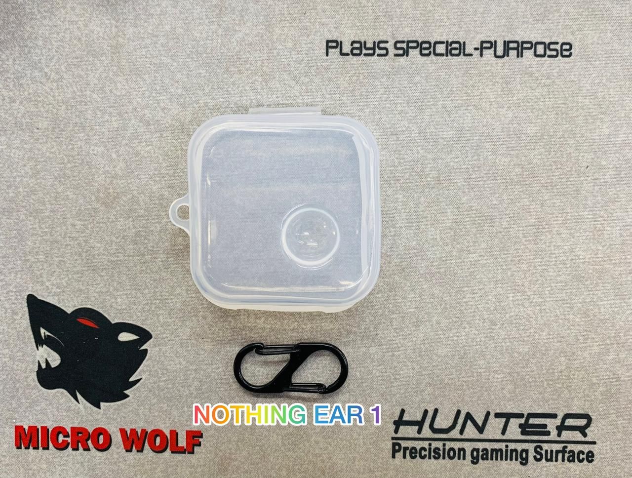 Nothing Ear 1 Only Case Premium Artificial Carrying Case Shockproof Earbuds Protective Cover Box for buds Soft Silicone Bluetooth Headphone Cover