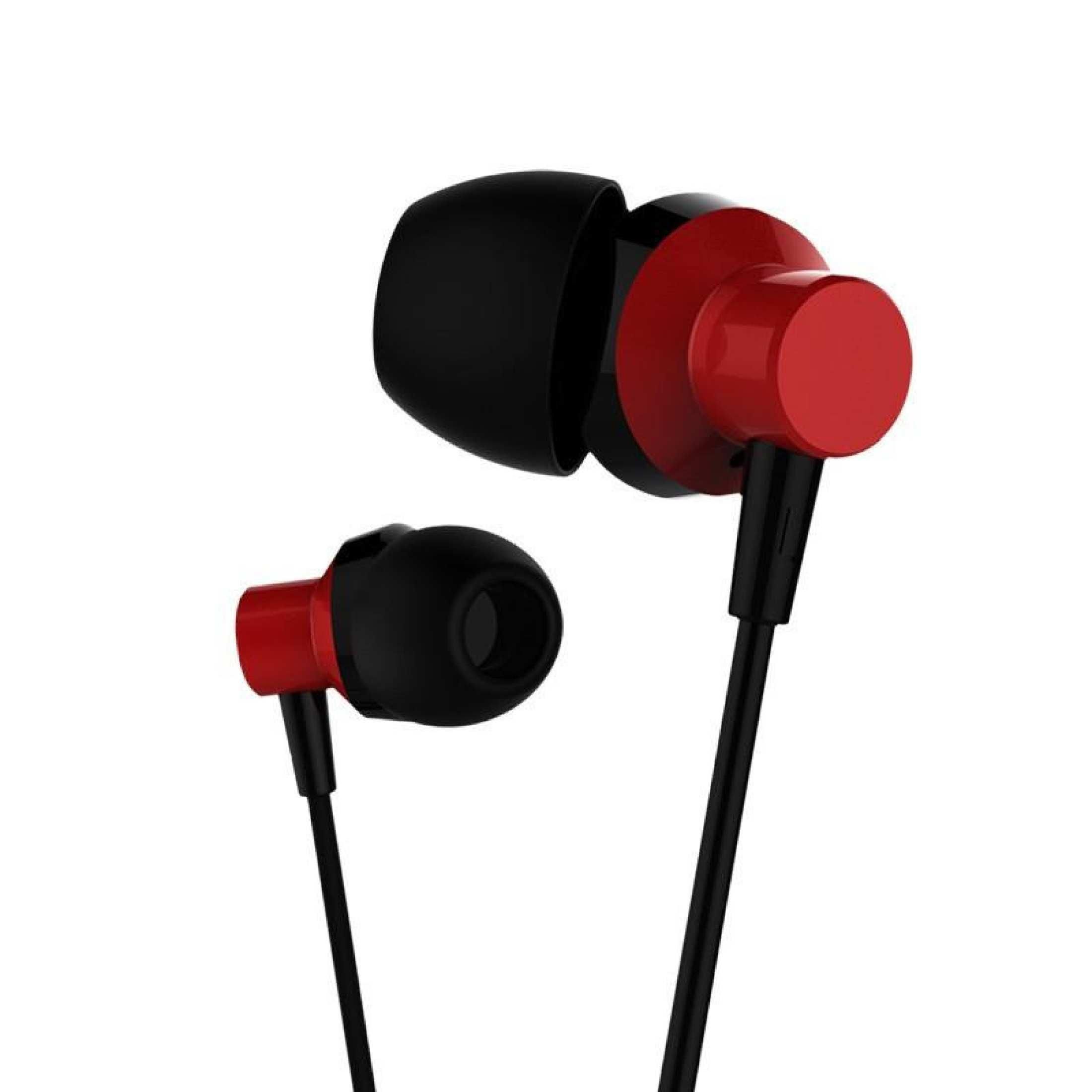 Remax RM 512 Earphone - Black and Red.