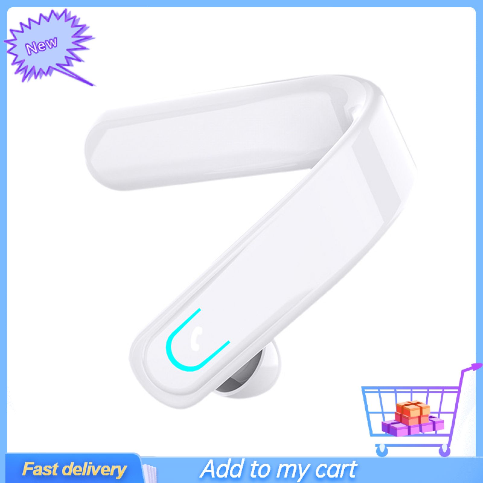 GreenForest Bluetooth-compatible Earphone Mini Ear Hook IP67 Waterproof Wireless Sports Headset for Mobile Phone