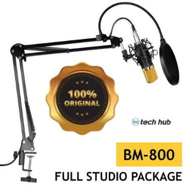 BM-800 Condenser Microphone Full Studio Setup - BM800 Complete Package Price Mic Condenser Microphone For Studio Record.ing or Youtuber Youtube Channel