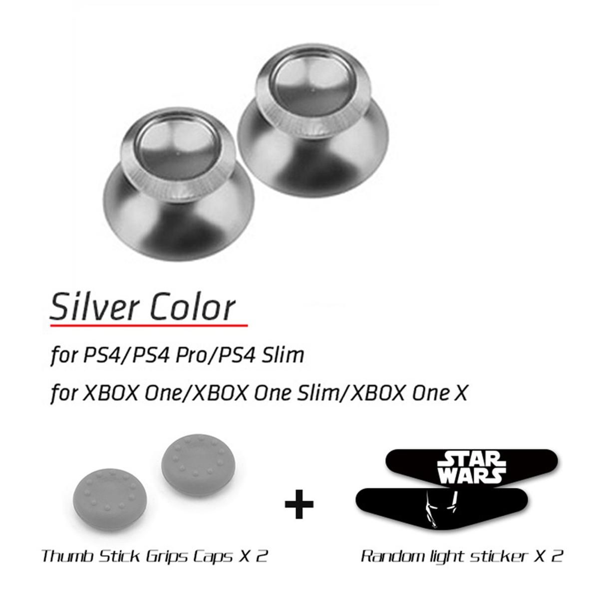 Metal Game Controller Button Set Mushroom Head Handle Repair Accessories Compatible For Ps4 / Ps Slim / Ps4 Pro / Xbox One S / Xbox One X Handle