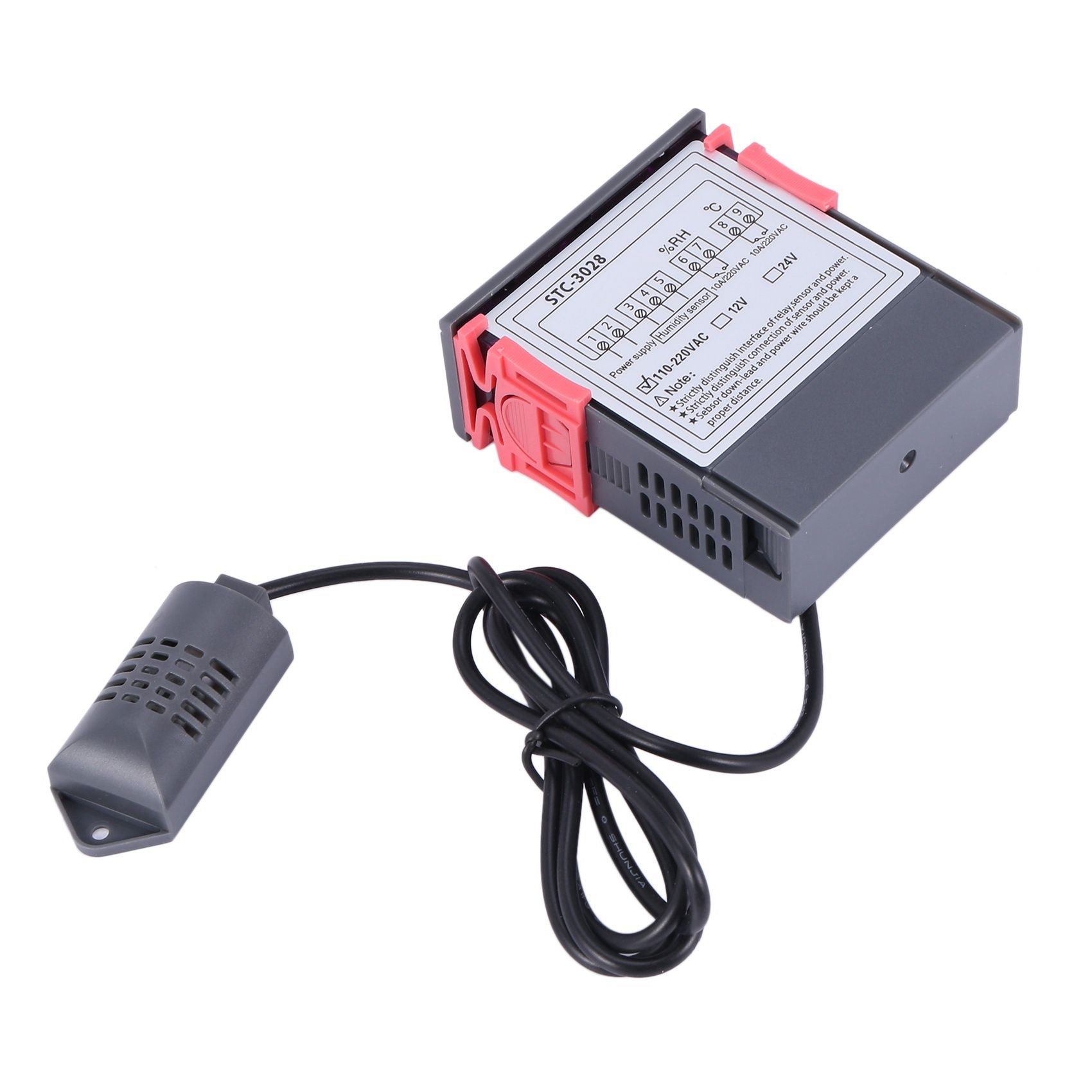 2X Stc-3028 Digital Temperature Humidity Meter 110-220V 10A Thermostat Dual Display Thermometer Hygrometer Controller