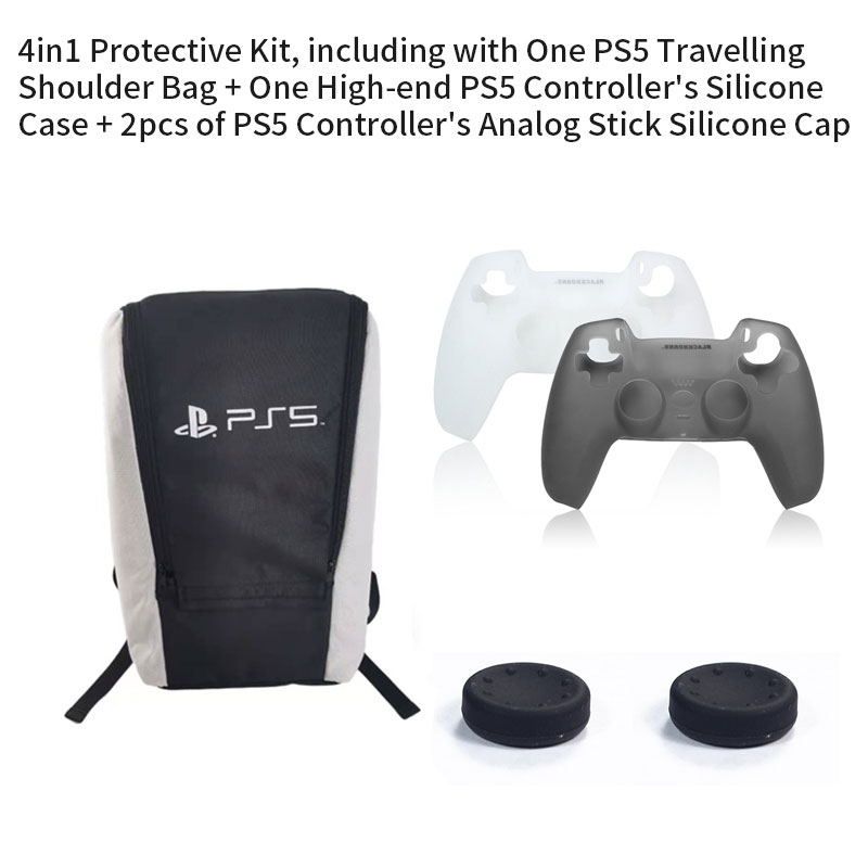 Storage Travel Carrying Case Cover Protective Bag Shoulder Bag for PS5 system and Accessories