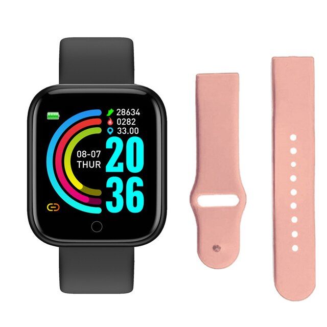 Smart Watch 2021 Women Blood Pressure Monitor Fitness Tracker Sport Bluetooth Smartwatch D20 Pro Watch for Android IOS PK I5 P8