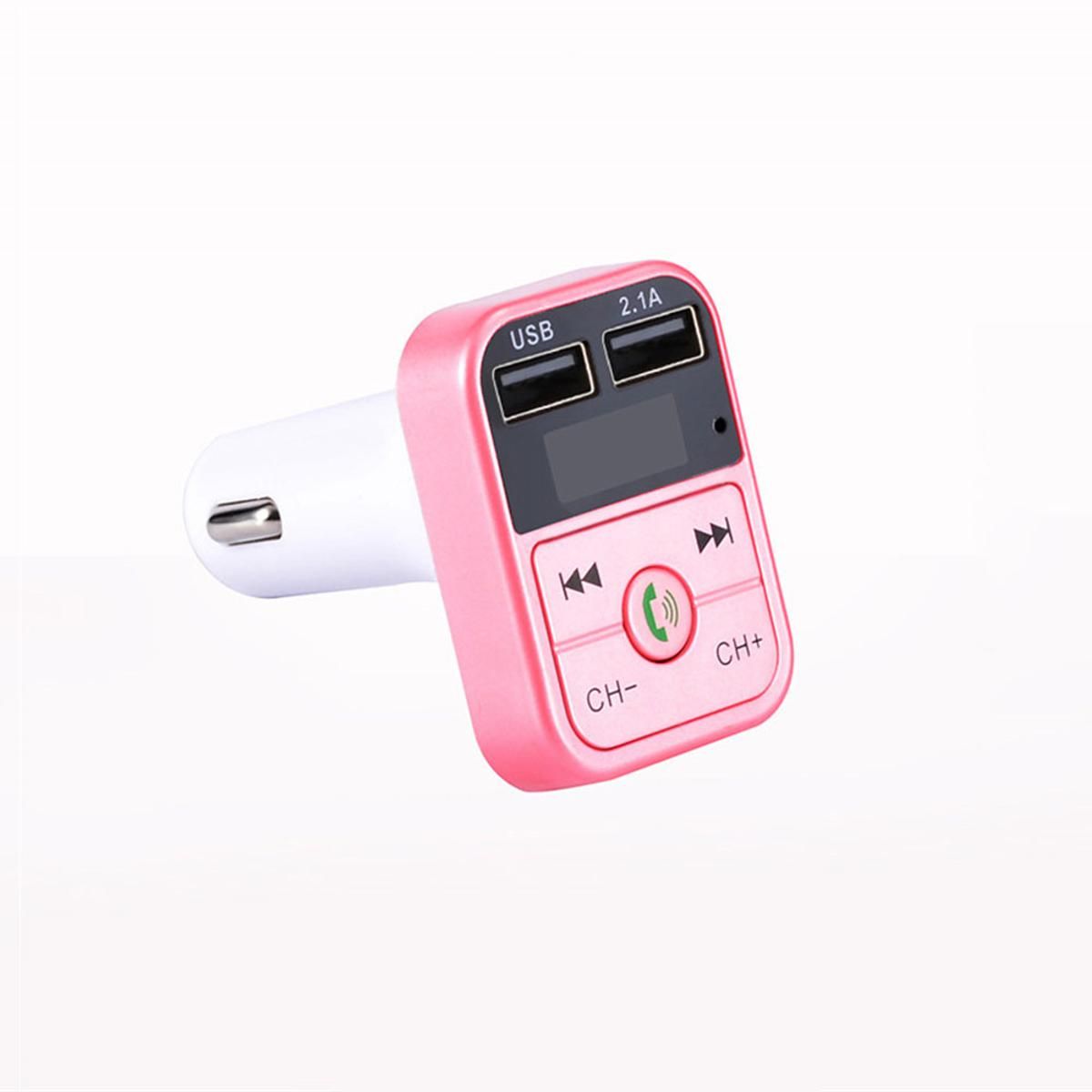 Bluetooth-compatible 5.0 Fm Car Transmitter Wireless Audio Receiver Hands-free Calling 2.1a Mp3 Player Dual Usb Fast Charger