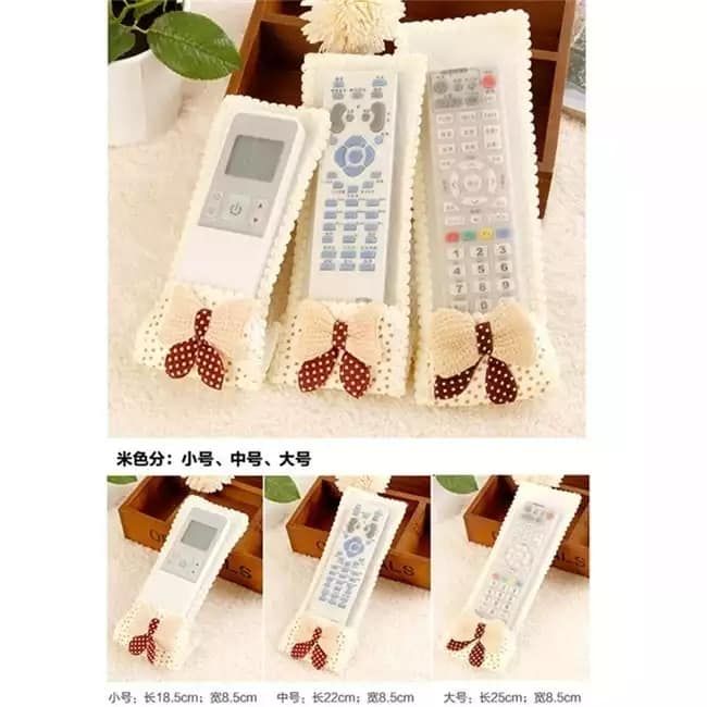 TV Remote Control Cover Air condition Remote Control Cover Textile Protective Bag 3 pcs
