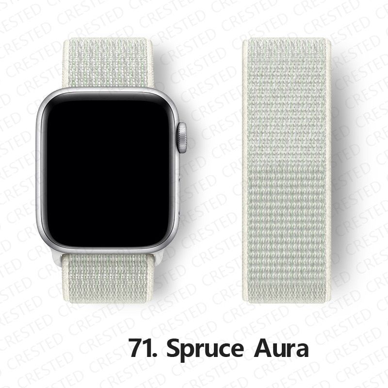 Nylon Strap for Apple watch band 44mm 40mm 42mm 38mm smartwatch wristband belt loop bracelet iWatch 3 4 5 6 se band