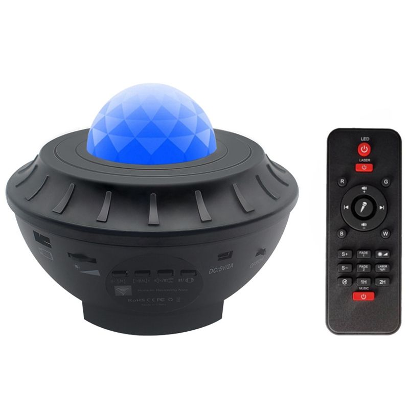BRADOO-Stars Night Light Galaxy Projector, Sky Light Star Projector,Night Lights for Kids with Bluetooth Speaker,Remote Control