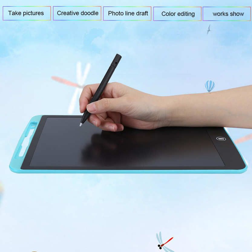 Graphics 12 Inch LCD Writing Pad Light Energy Electronic Blackboard Handwriting Drawing Board
