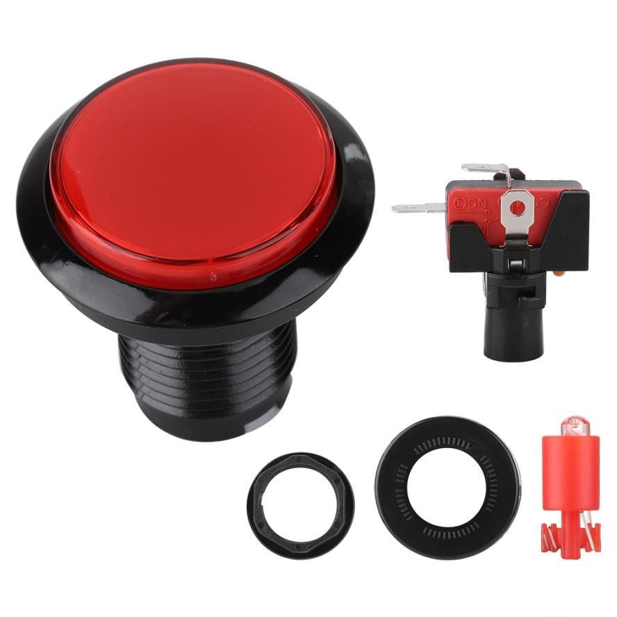 1 Piece Slot Machine Button, 40MM Arcade Button Round Big Convex Button for Arcade Games DIY Kit, 5 Color Options