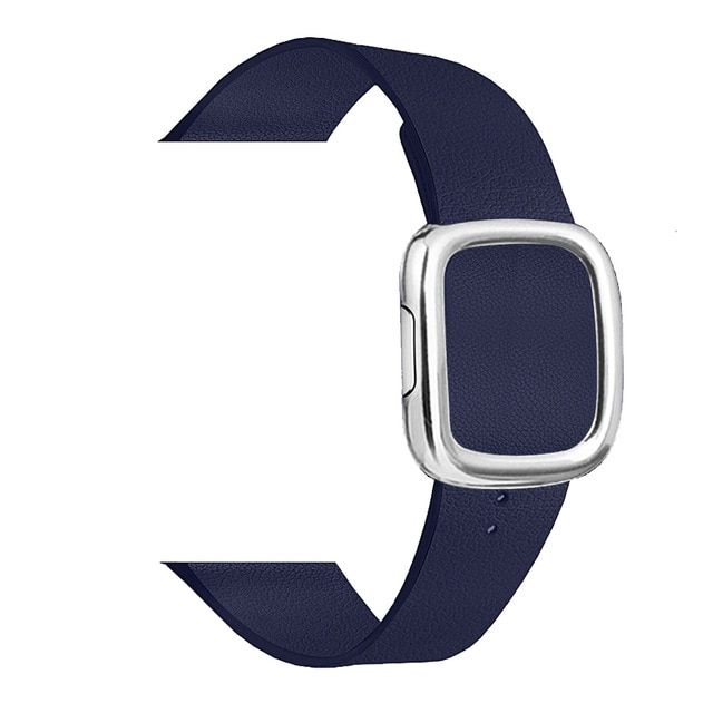 New modern style Leather Loop strap for Apple Watch Series 5 4 3 2 bands Bracelet for iWatch 38/40/42/44mm Watchband Accessories
