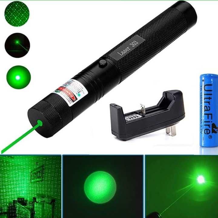 Rechargeable Green Laser Pointer - Black