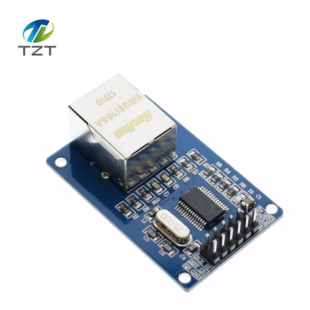 5 pcs/lot ENC28J60 LAN Ethernet Network Board Module 25MHZ Crystal AVR 51 LPC STM32 3.3V