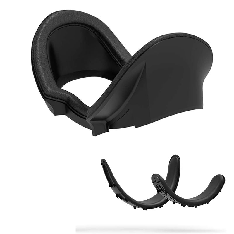 VR Facial Interface Soft Bracket & PU Leather Foam Face Cover Pad VR Lens Cover Set Replacement for Oculus Rift S