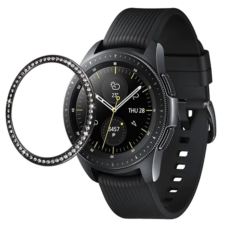 Galaxy Watch 46mm bezel Ring For Samsung Gear S3 Frontier Metal Adhesive Cover Anti Scratch Cover accessories s3 46 42mm