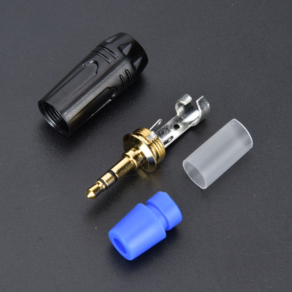 Stereo Connector 5PCS 3.5mm Jack Single Sound Track Male Audio Cable Adapter Plug DIY