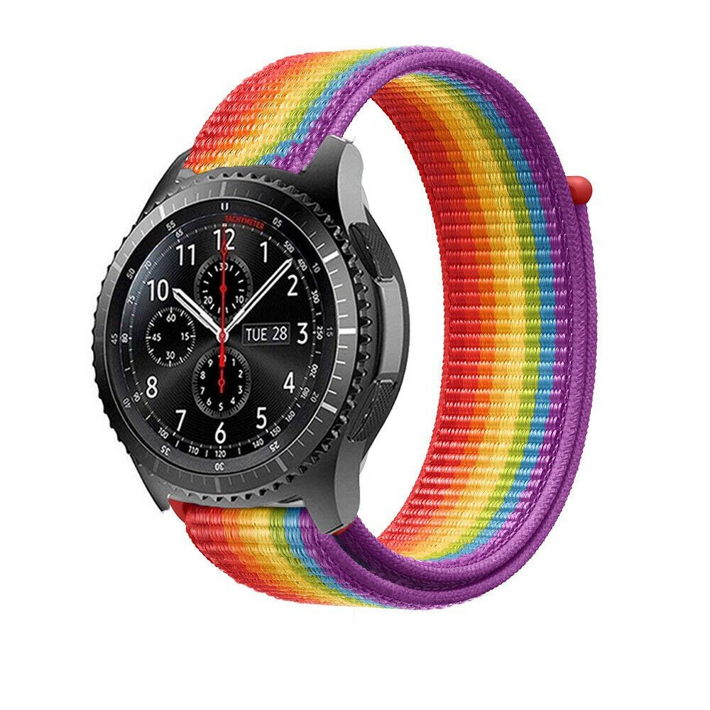 20mm Nylon rainbow Soft Woven Watch Band Sport Strap