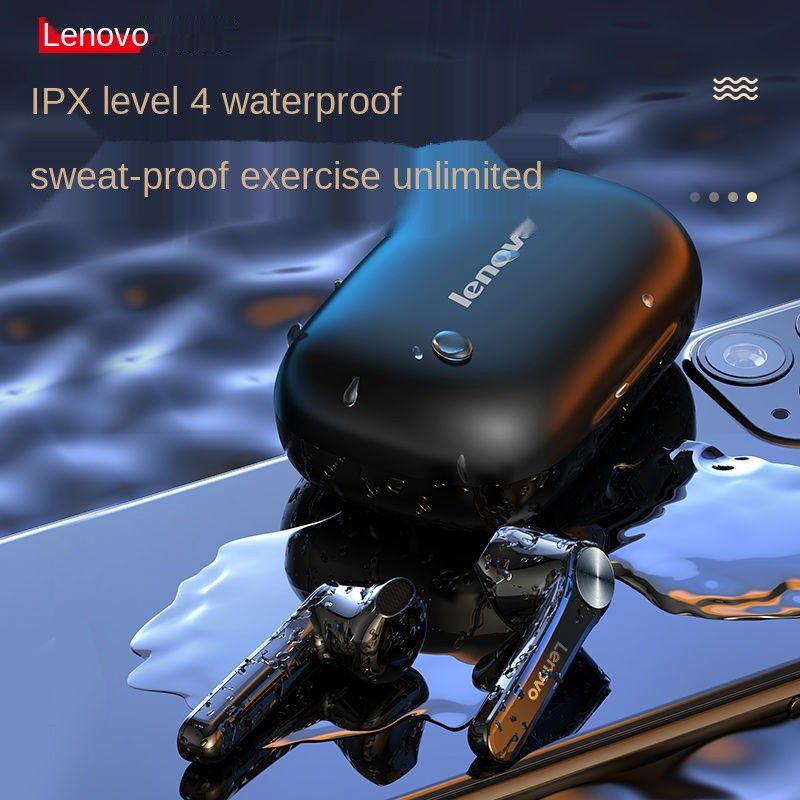 Lenovo QT81 TWS bluetooth 5.0 Earphone LED Power Display 1200mAh HiFi Stereo Bass Waterproof Sport Headset Headphone with Mic