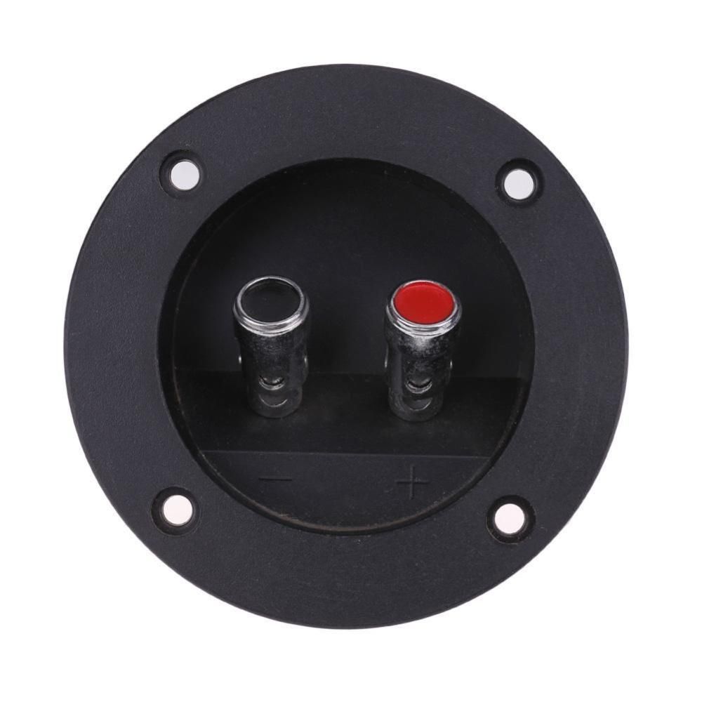 Square Shape Double Binding Post Type Speaker Wiring Box Terminal Cup Board (Black) - intl
