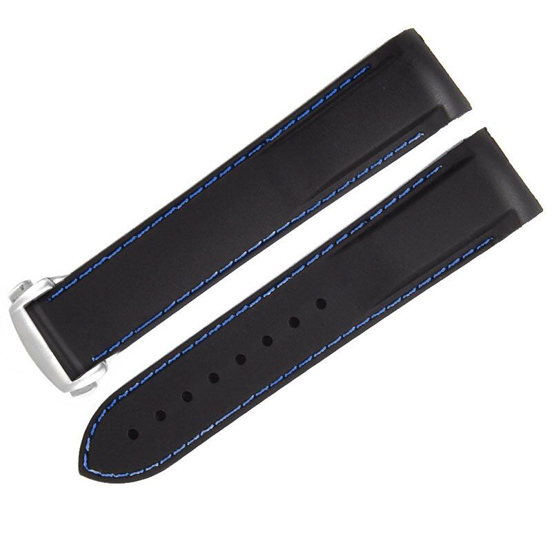 19mm 20mm 22mm 21mm Silicone Watch Strap for SKX007 Seamaster PlantOcean Watchband Bracelet Rubber Mod Deployment Buckle Sports
