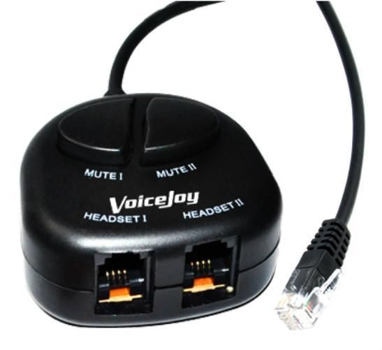 Headset Training Adapter Training Cable Splitter Cord Supervisory Switch Box Call Center Training Adapter With two headset ports