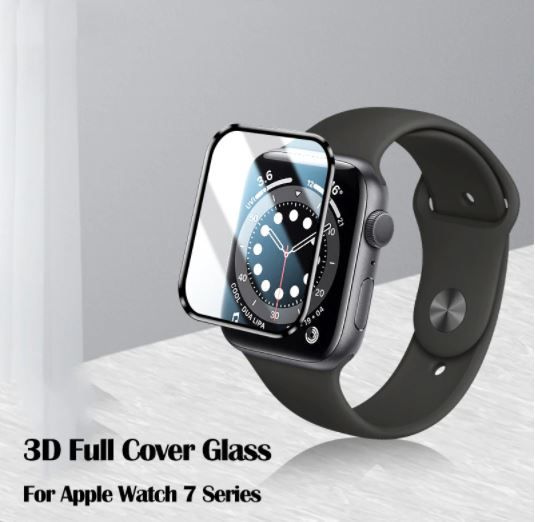 45mm iWatch 3D Curved Tempered Glass iWatch Series 7 Full Glass