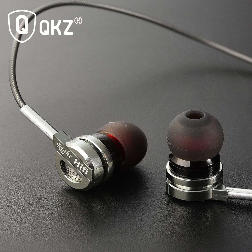 QKZ DM9 Zinc Alloy HiFi In Ear Earphones QKZ DM9 QKZ DM9 In Ear Earphone Silver Metal Clear Sound Wired