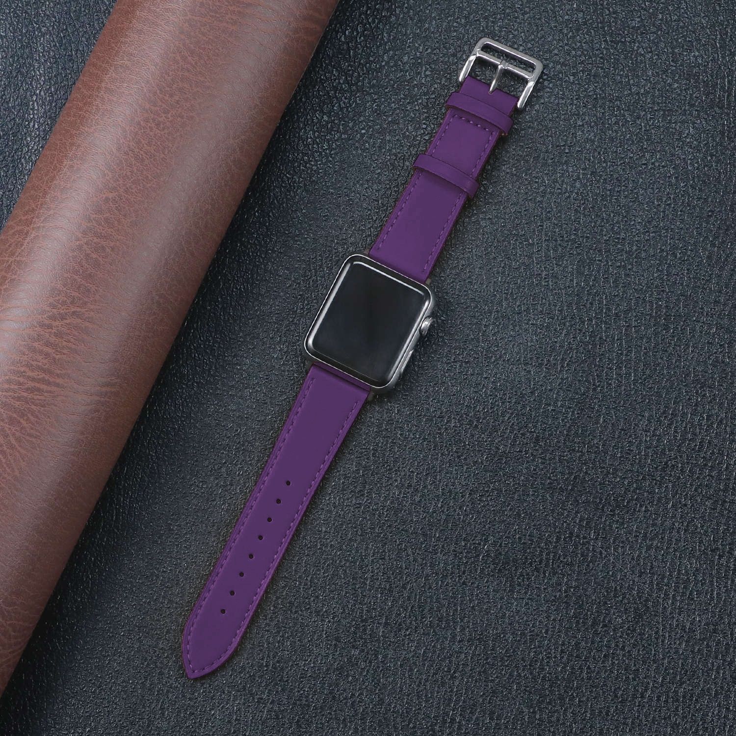 Leather band for Apple watch strap 44mm 40mm 38mm 42 mm iWatch series 6 se 5 4 3 Single tour bracelet Apple watch Leather strap