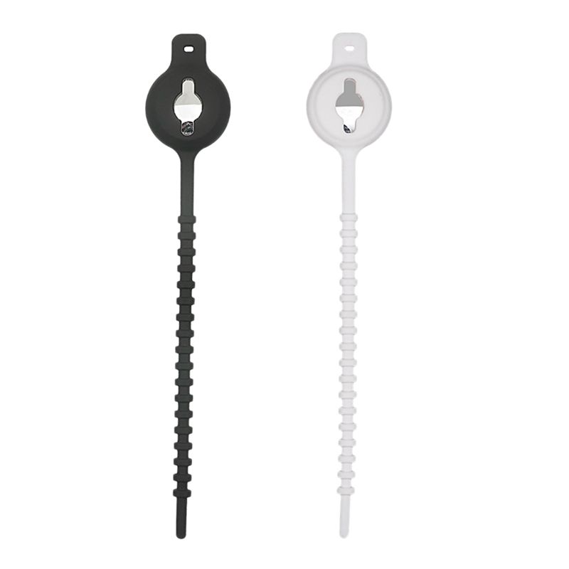 Bike Mount Holder for AirTag Under Seat Waterproof Silicone Zipper Pull Loop for Road Mountain Bicycle Motorcycle
