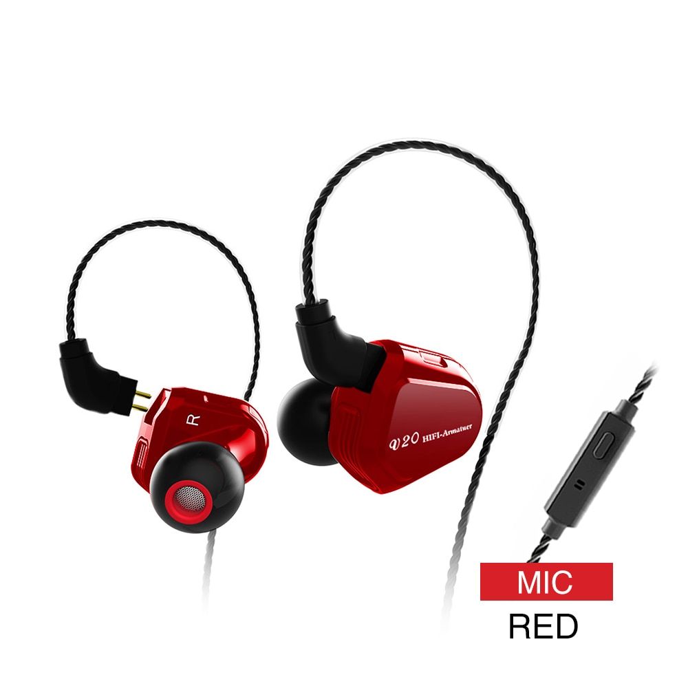 TRN V20 DD BA Hybrid In Ear Earphone HIFI DJ Monitor Running Sport Earphone Earplug Headplug 2PIN Cable TRN V80/V30/BT20S/BT3S