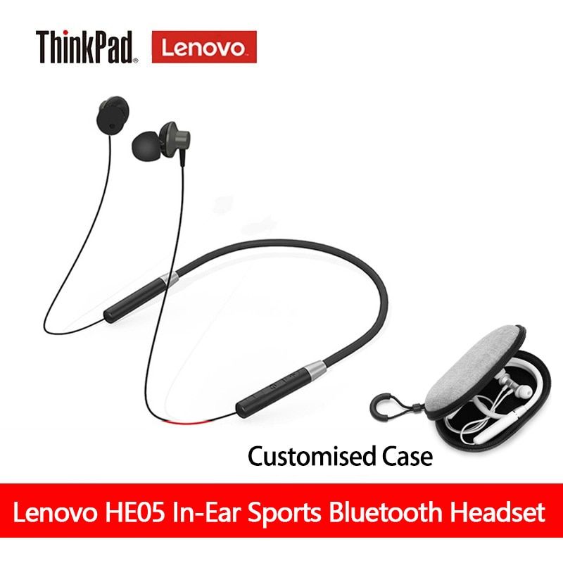Lenovo Wireless Earphone Bluetooth 5.0 Magnetic Neckband Headphone IPX5 Waterproof Sport Headset with Noise Cancelling Mic