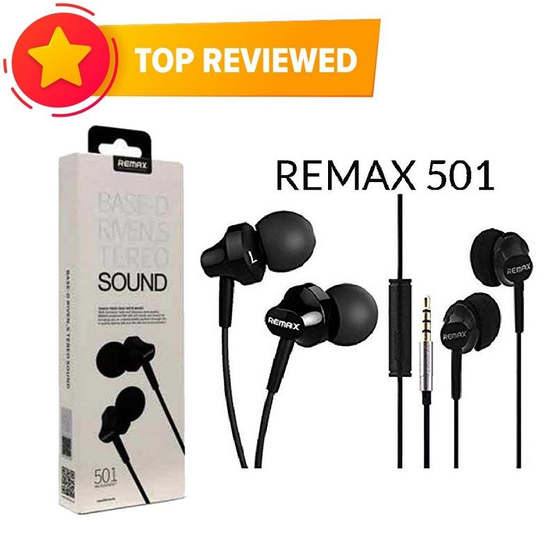 Remax RM501 In Ear Earphone Stereo Headset Metal Body