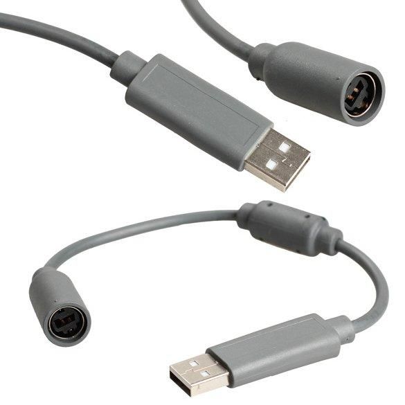 Converter Adapter Wired Controller PC USB Port Cable for Xbox 360 New (Grey)