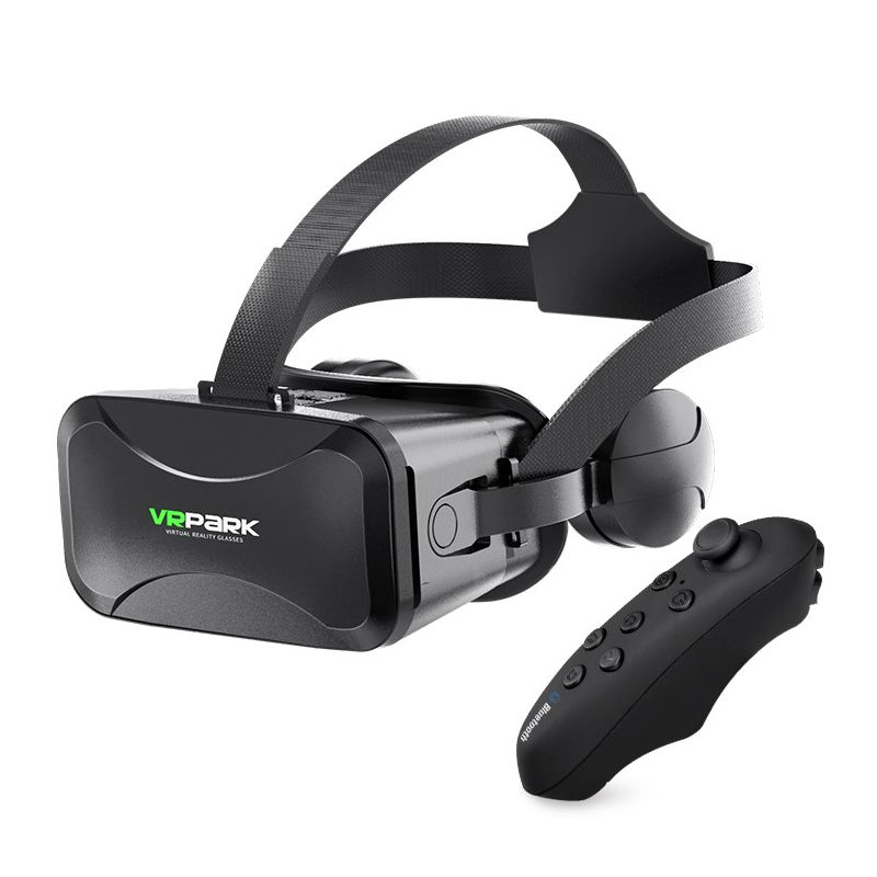 VRPARK VR Virtual ity Glasse with Controller 3D VR Head for iPhone Android Smartphone 4.5-6.7 Inch