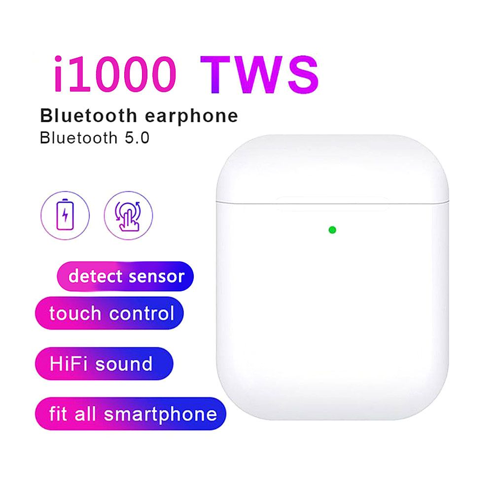I1000 TWS Bluetooth 5.0 Headset In-ear Smart Sensor Wireless Earphone Earbuds With Charging Box
