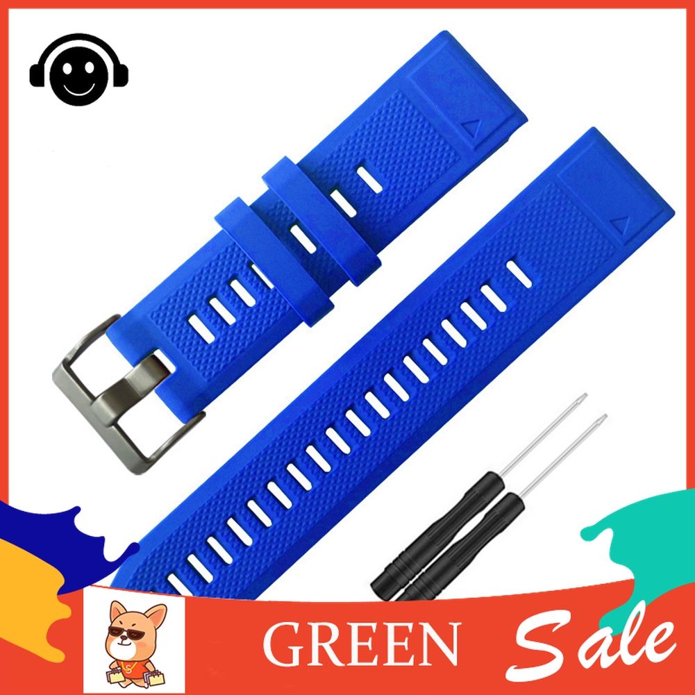 22mm Replacement Silicone Watch Strap Band for Gar-min Fenix 6 Forerunner 945