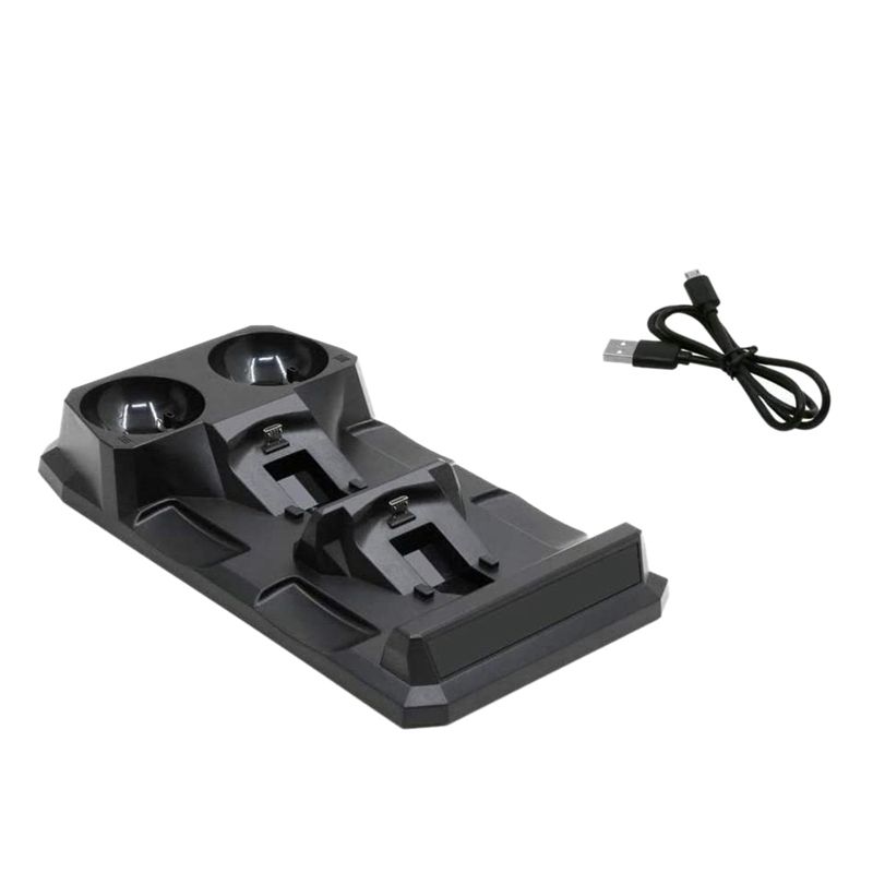4 in 1 Charging Dock Charger Stand Fast Charging Dock Station with LED Indicator for PS4 Gamepad PSVR Move Controller