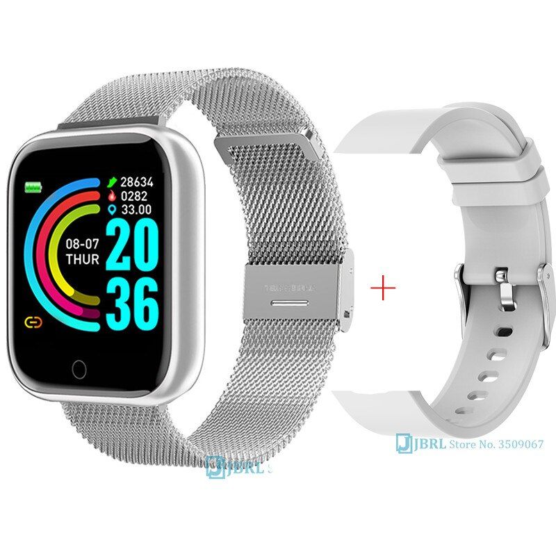 New Fashion Square Smart Watch Women Men Sport Watch Electronic Lady Wrist Watch Luxury Clock Female Stainless Steel Smartwatch
