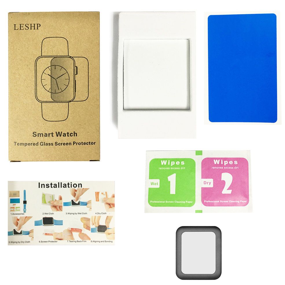 LESHP Ted Glass Clear Protective Screen for Apple Watch Series 2 38mm