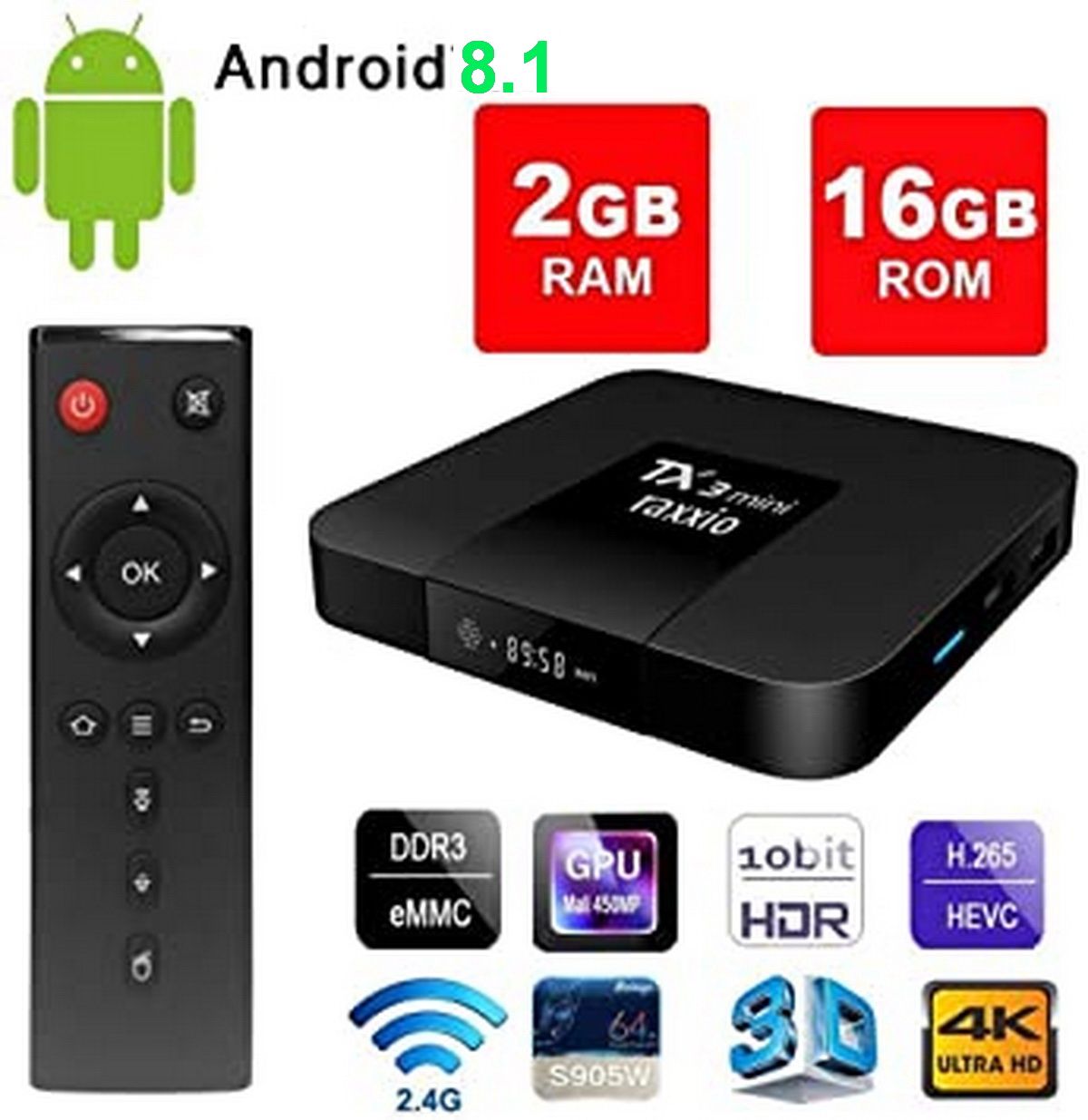 TX3 Mini-A Android 7.1 2GB RAM 16GB ROM TV Box