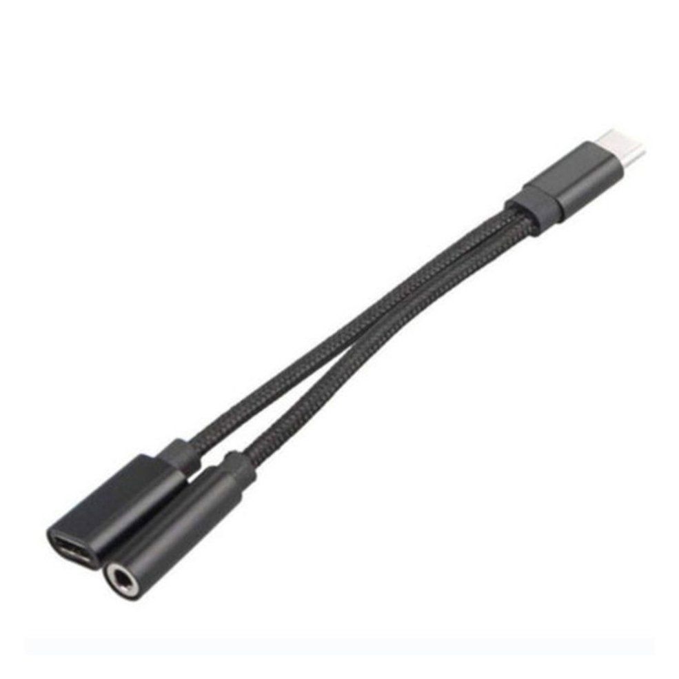 Usb-c Type C To 3.5mm Jack Aux Audio Cable Charging Cable Headphone Adapter