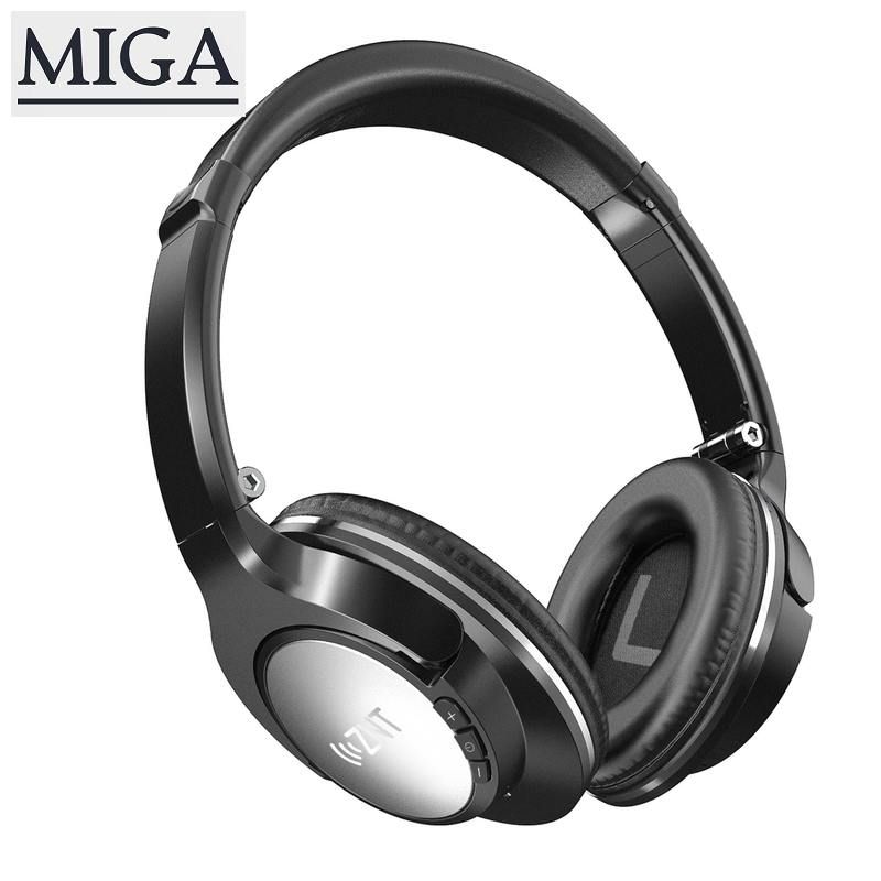 【MIGAPALAZA】 SoundFit Wireless Bluetooth Headphones Over the Ear Headphones Stereo Music Headset with Built-in Microphone-Black