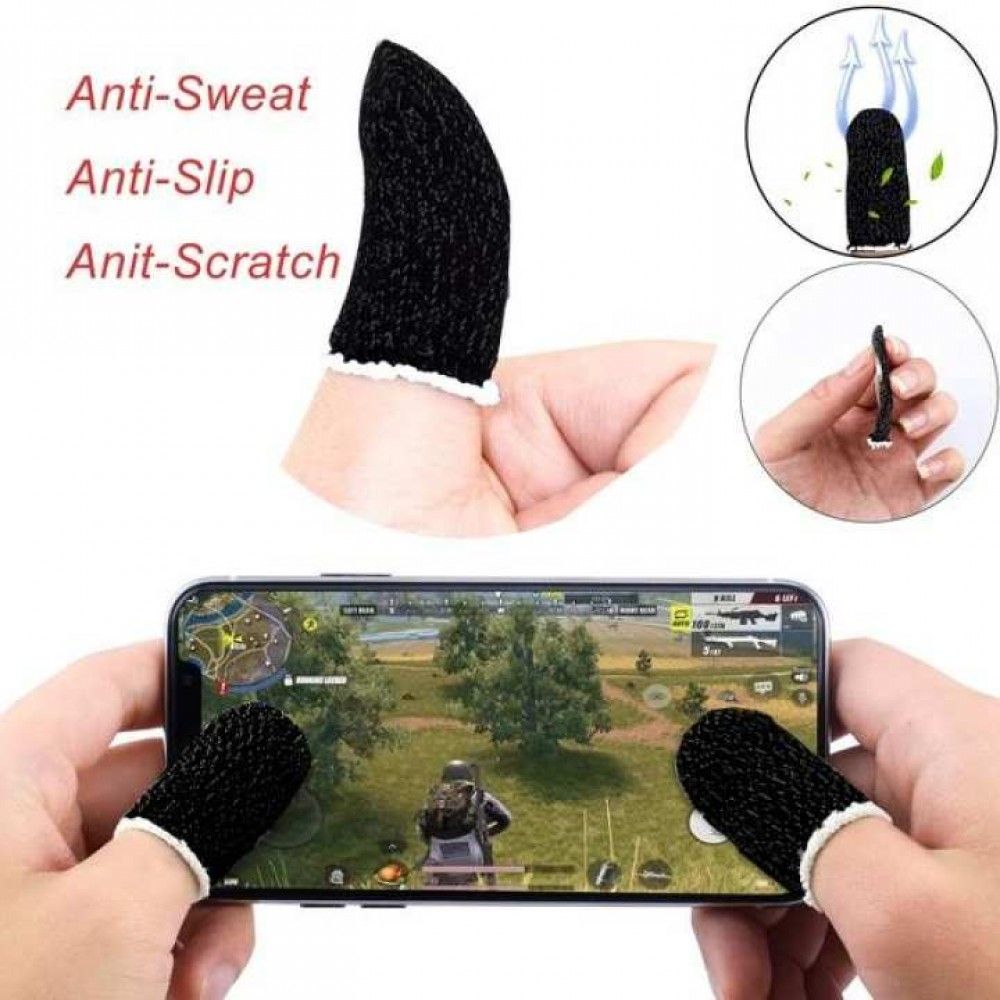 FREE FIR Mobile Gaming 1 Pair Breathable Mobile Finger Sleeve Press Trigger Game Controller Sweatproof Gloves